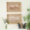 Set of 2 Brown Wood Farmhouse Wall Decor 24", 16"